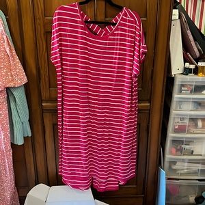 Pink and White Stripped Dress